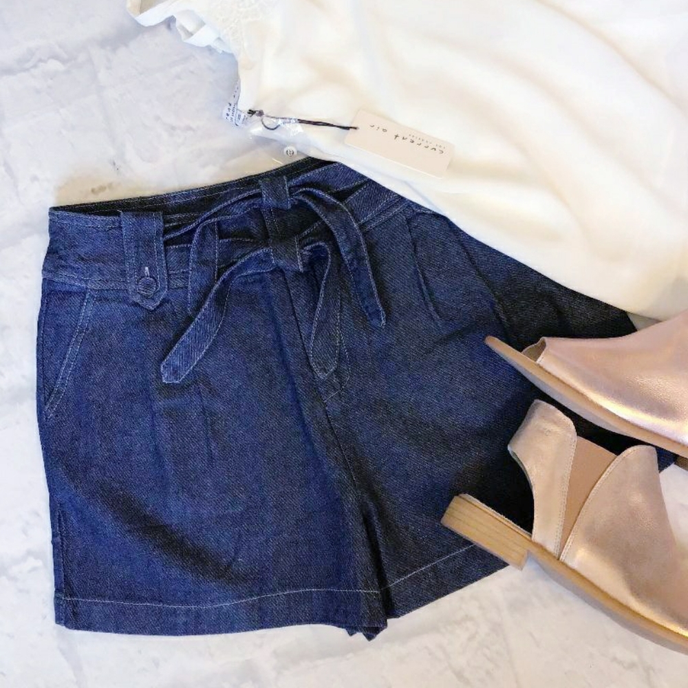 CURRENT AIR Anthro Chic Chambray Shorts - Picture 10 of 10